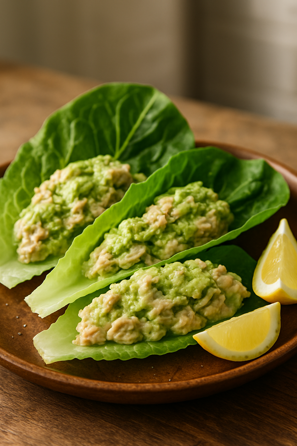 Avocado Tuna Salad Lettuce Wraps